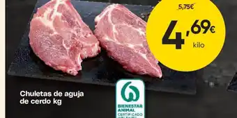FROIZ Chuletas de aguja de cerdo oferta