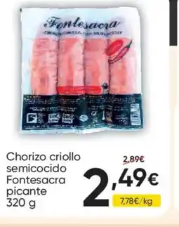 FROIZ FONTESACRA Chorizo criollo semicocido picante oferta