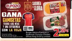 FROIZ Burger Ibérica Premium o American Crunchy Chicken ElPozo King oferta