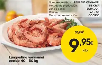 FROIZ Langostino vannamei cocido oferta