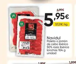 FROIZ NAVIDUL Paleta o jamón de cebo ibérico 50% raza ibérica lonchas oferta