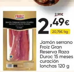 FROIZ FROIZ Jamón serrano Gran Reserva Raza Duroc 15 meses curación oferta