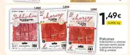 FROIZ PALCARSA Salchichón horizo de León extra dulce o picante lonchas oferta