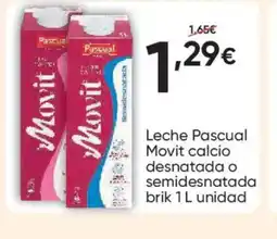 FROIZ PASCUAL Leche Movit calcio desnatada o semidesnatada brik oferta