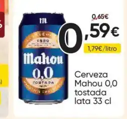 FROIZ Cerveza Mahou 0,0 tostada lata oferta