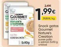 FROIZ Snack gatos Gourmet Nature's Creation oferta