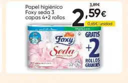 FROIZ FOXY SEDA Papel higiénico 3 capas 4+2 rollos oferta