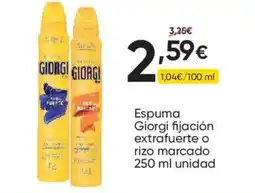 FROIZ GIORGI Espuma fijación extrafuerte o rizo marcado oferta