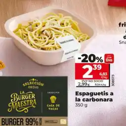 Maxi Dia Espaguetis a la carbonara oferta
