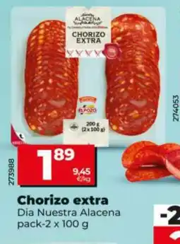 Maxi Dia DIA NUESTRA ALACENA Chorizo extra oferta