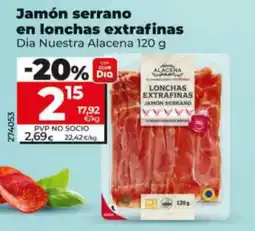 Maxi Dia DIA NUESTRA ALACENA Jamón serrano en lonchas extrafinas oferta
