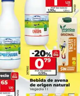 Maxi Dia VEGEDIA Bebida de avena de origen natural oferta