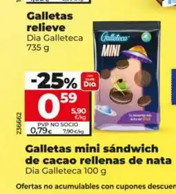 Maxi Dia DIA GALLETECA Galletas mini sándwich de cacao rellenas de nata oferta