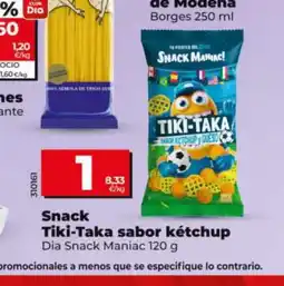 Maxi Dia DIA SNACK MANIAC Snack Tiki-Taka sabor kétchup oferta