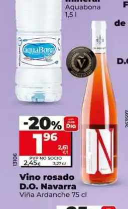 Maxi Dia VIÑA ARDANCHE Vino rosado D.O. Navarra oferta