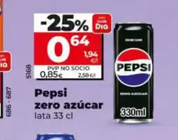 Maxi Dia PEPSI zero azúcar oferta