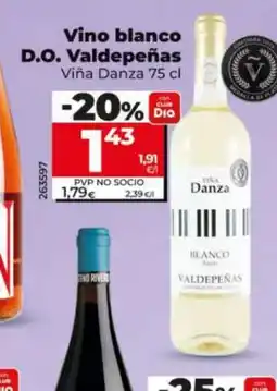 Maxi Dia VIÑA DANZA Vino blanco D.O. Valdepeñas oferta
