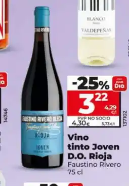 Maxi Dia FAUSTINO RIVERO Vino tinto Joven D.O. Rioja oferta