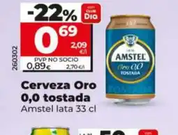 Maxi Dia AMSTEL Cerveza Oro 0,0 tostada oferta