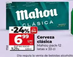 Maxi Dia MAHOU Cerveza clásica oferta