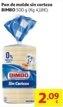 Alcampo BIMBO Pan de molde sin corteza oferta