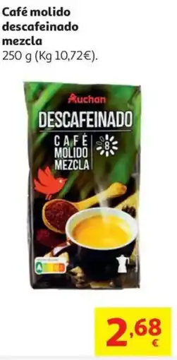 Alcampo AUCHAN Café molido descafeinado mezcla oferta