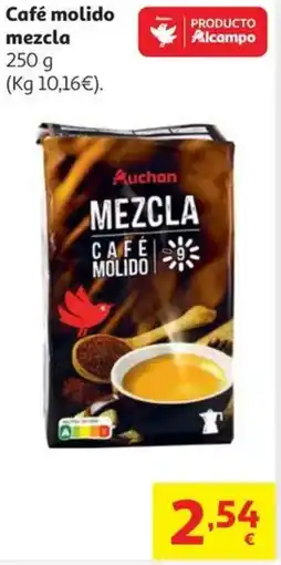 Alcampo AUCHAN Café molido mezcla oferta