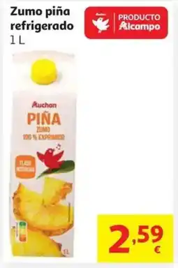 Alcampo AUCHAN Zumo piña refrigerado oferta