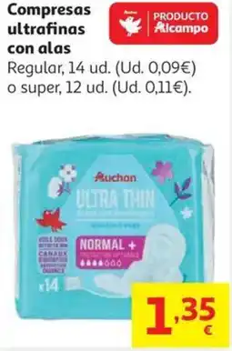 Alcampo Compresas ultrafinas con alas oferta