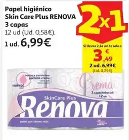 Alcampo RENOVA Papel higiénico Skin Care Plus oferta