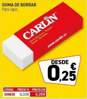 Carlin CARLIN Goma de borrar oferta