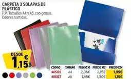 Carlin Carpeta 3 solapas de plástico oferta