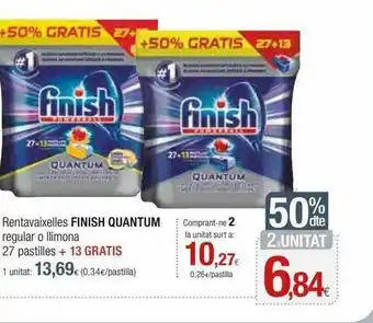 Condis 50% Dte. 2a Unitat Rentavaixelles Finish Quntum Regular O Llimona oferta