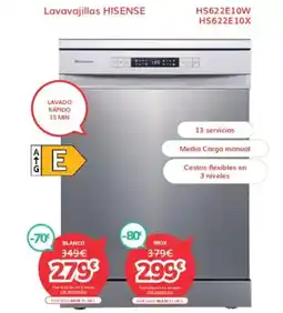 Mi electro HISENSE Lavavajillas oferta