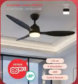 Mi electro ARTICA Ventilador techo AVTECH18N / AVTECH18B oferta
