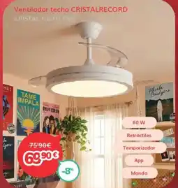 Mi electro Ventilador techo cristalrecord cristal night evo oferta