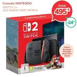 Mi electro NINTENDO Consola switch 2+ jgo mario kart world oferta