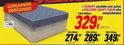 Rapimueble Canapé abatible con patas +colchon adapt foam alta oferta