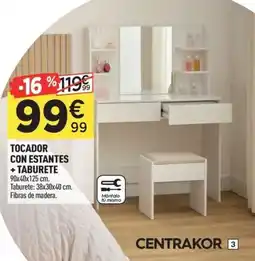 Centrakor Tocador con estantes +taburete oferta