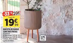 Centrakor Maceta de rayas con tres patas oferta