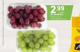 Coviran Uva sin semilla blanca o roja en bandeja oferta