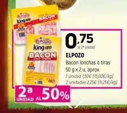 Coviran ELPOZO Bacon lonchas o tiras oferta