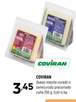 Coviran COVIRAN Queso mezcla curado o semicurado precortado cuña oferta