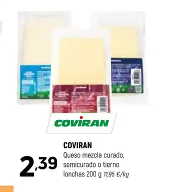 Coviran COVIRAN Queso mezcla curado, semicurado o tierno lonchas oferta