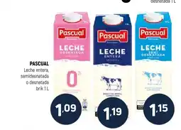 Coviran PASCUAL Leche entera, semidesnatada o desnatada oferta