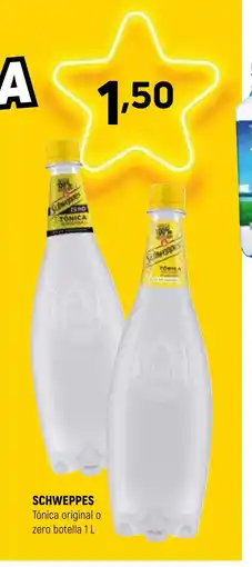 Coviran SCHWEPPES Tónica original o zero botella oferta