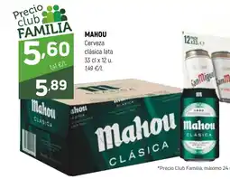 Coviran MAHOU Cerveza clásica lata oferta