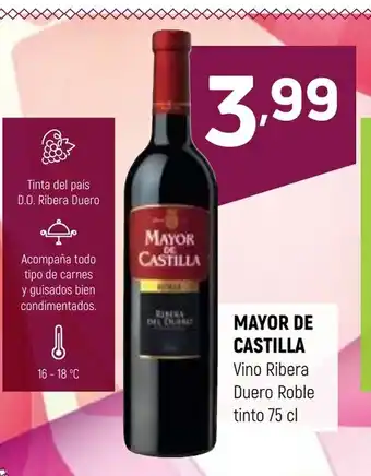 Coviran MAYOR DE CASTILLA Vino Ribera Duero Roble tinto oferta