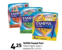 Coviran TAMPAX Compak Pearl Tampón regular, súper o superplus oferta