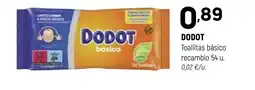 Coviran DODOT Toallitas básico recambio 54 u oferta